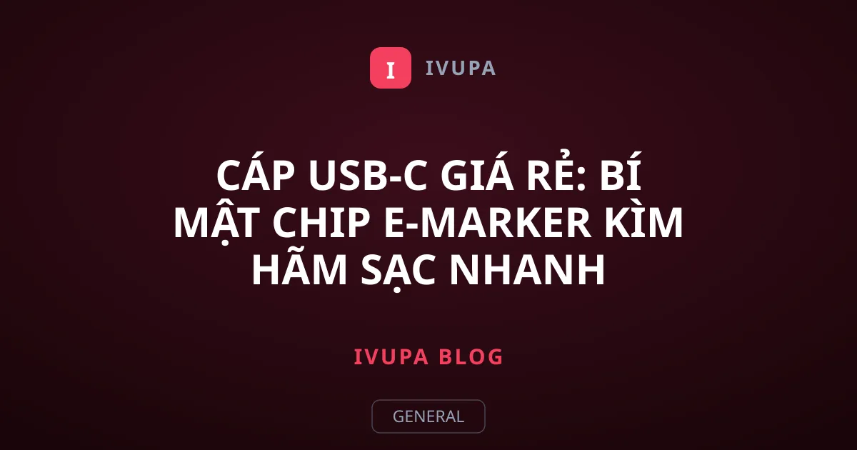 Cáp USB-C Giá Rẻ: Bí Mật Chip E-Marker Kìm Hãm Sạc Nhanh